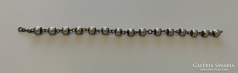 Fine antique pearl bracelet bracelet without clasp part with mother-of-pearl luster
