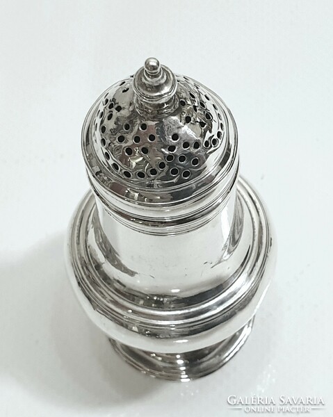 Silver, iii. King George salt and pepper shaker, John Delmester, London 1760