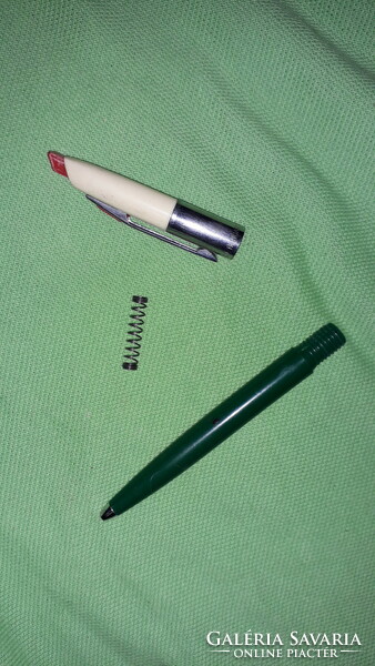 1975.Cca ico 70 stationery factory metal plastic, white-green dual function ballpoint pen as shown in the pictures