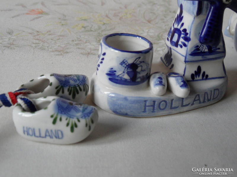 Holland porcelán dísztárgy ( 6 db.)