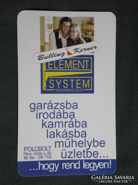 Kártyanaptár, Element System polcbolt, Pécs, 2004, (6)