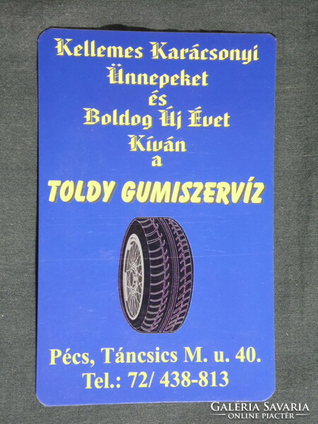 Card calendar, Toldy car tire service, Pécs, 2004, (6)