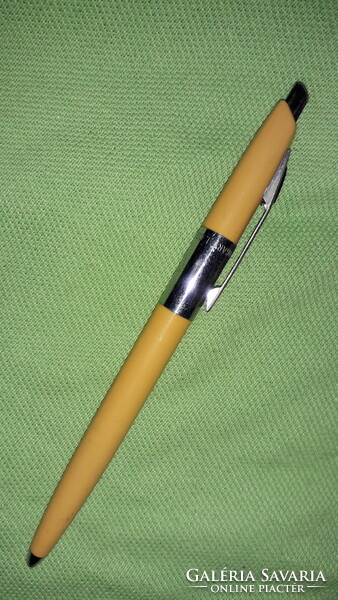 1975.Cca ico 70 stationery factory metal plastic, mustard yellow dual function ballpoint pen as shown in the pictures