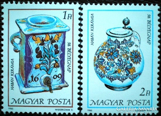 S3738-9 / 1985 Bélyegnap - Kerámiák bélyegsor postatiszta