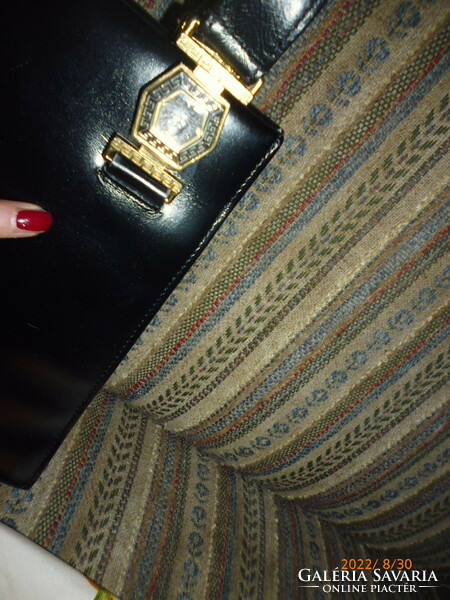 Vintage versace women's genuine leather bag.