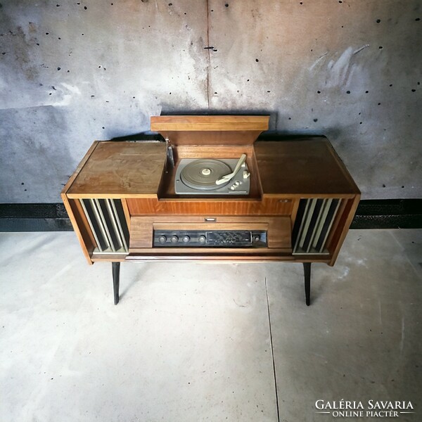 Retro, loft design radio music cabinet, sideboard