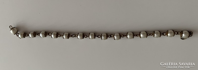 Fine antique pearl bracelet bracelet without clasp part with mother-of-pearl luster