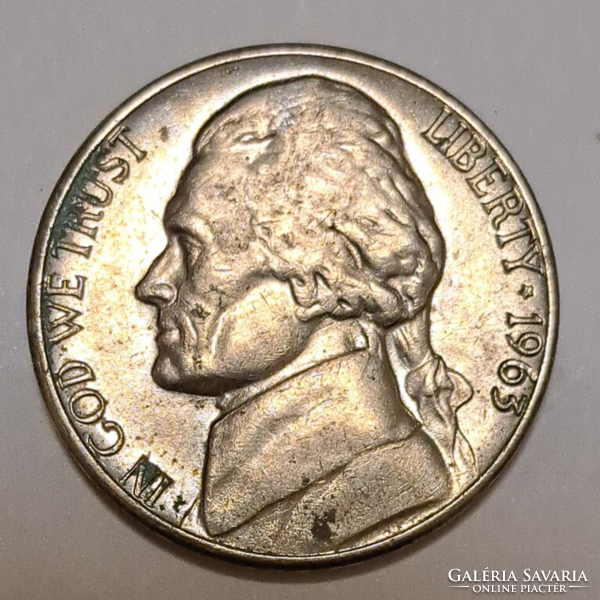 1963..  USA 5 cent  (1304)