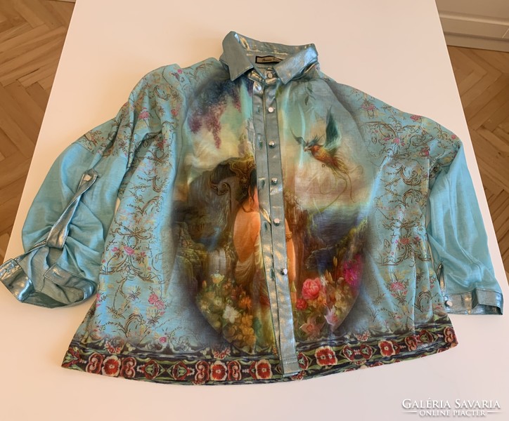 Álomszerű festményes attraktív romantikus ing blúz kabát kabátka kardigán bolero
