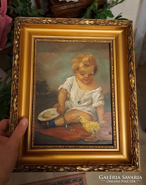 Antique charming painting!