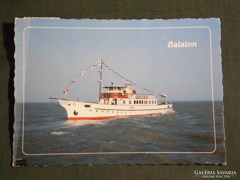 Postcard, balaton, kelén cruise ship