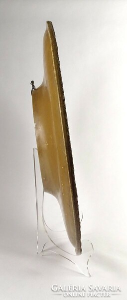 1P590 Antik vadászjelenetes nagyméretű osztrák majolika tál falitál 46 cm