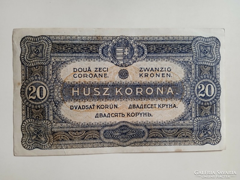 1920. Húsz korona! Hajtatlan!