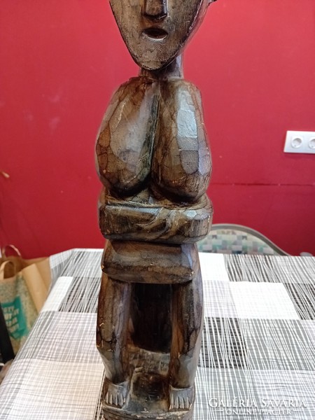 Huge African carved statue
