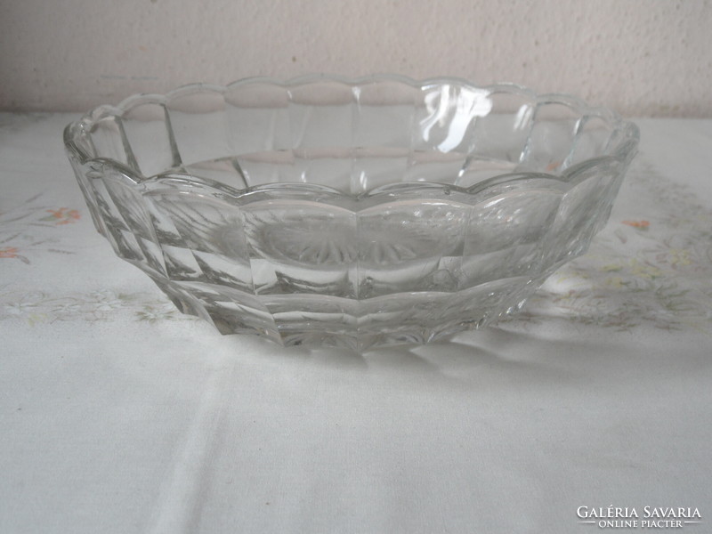 Art deco glass bowl, offering (2 pcs.)