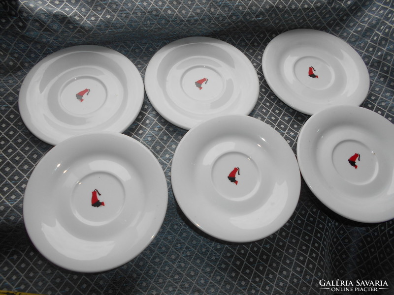 6 pieces of original julius mein cafe thick village porcelain plates with nutmeg heads