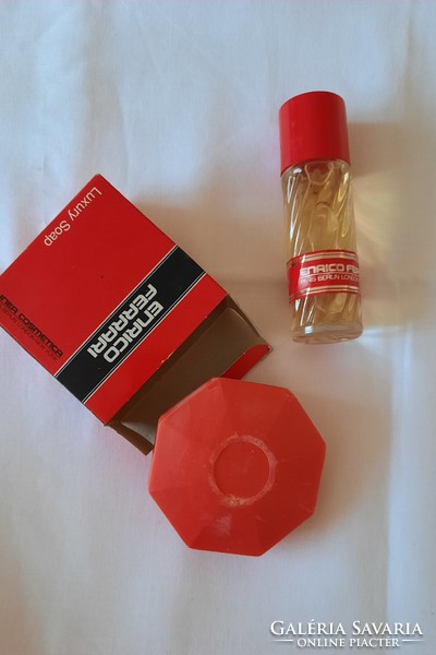 Vintage Enrico Ferrari set: creation madame 25 ml perfume and a luxury soap