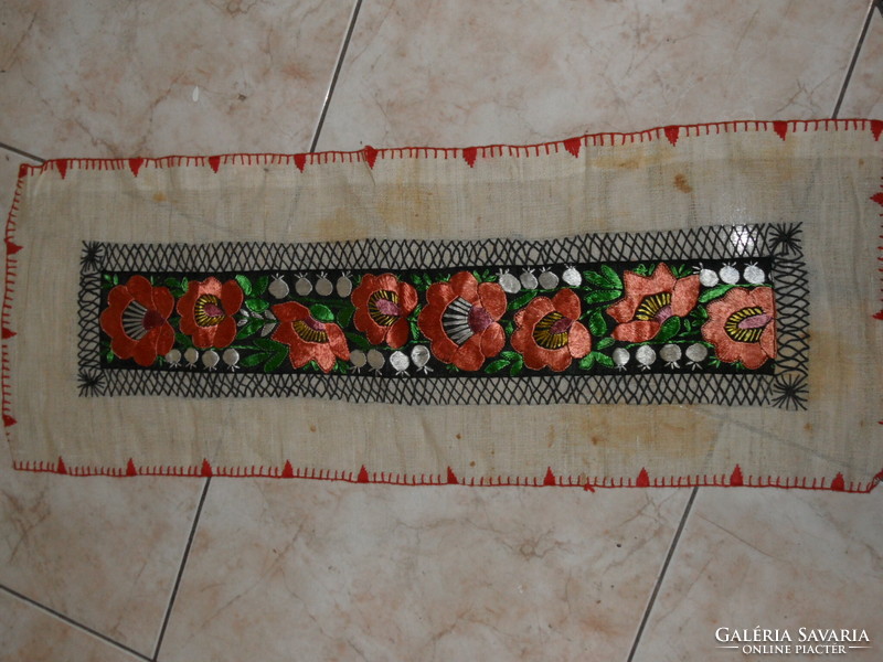 Hand-embroidered old tablecloths, shelf strips for creative purposes (12 pcs.)