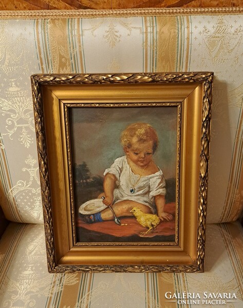 Antique charming painting!