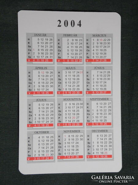 Card calendar, Toldy car tire service, Pécs, 2004, (6)
