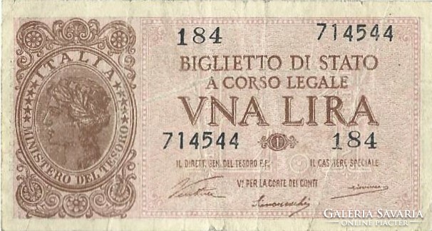 1 lira 1944 Olaszország 1.