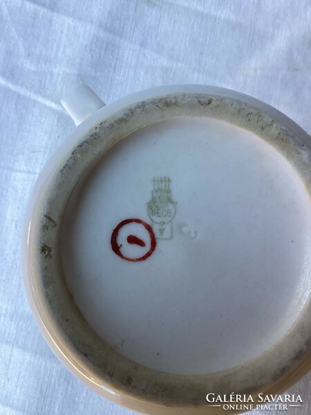 Zsolnay porcelain mug with fairy tale pattern.
