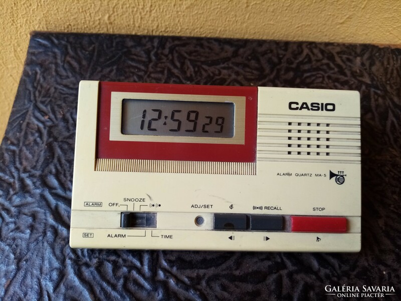 Old rare Japanese table clock. Casio ma-5