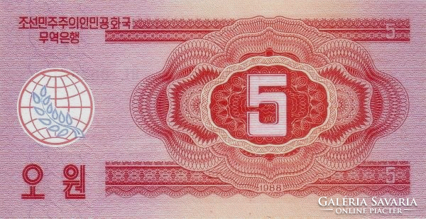 Észak-Korea 5 Won 1988 UNC