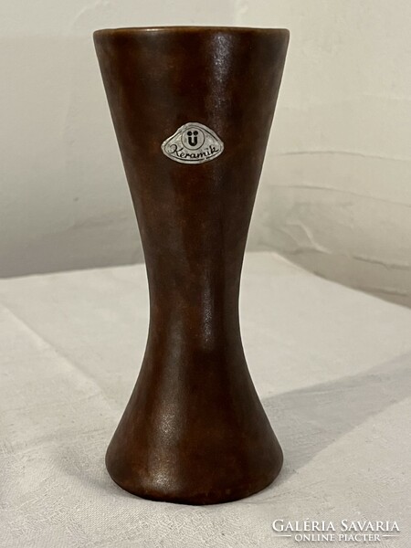 Retro-vintage ü-ceramic 490/15 brown vase-modern-minimalist home decor