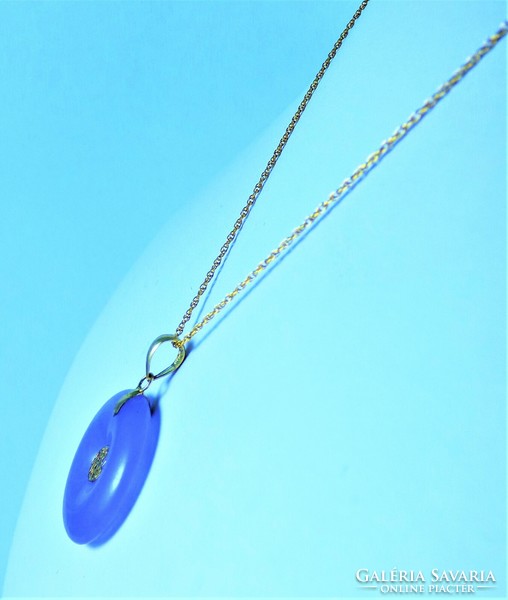 Gorgeous 14k gold necklace with jadeite pendant!!!