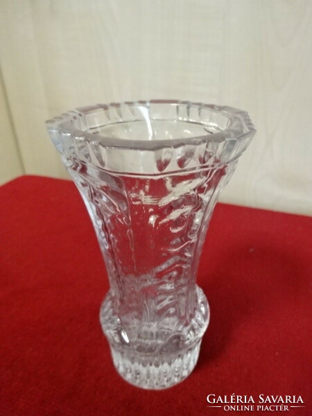 Glass vase, thick wall, height 12 cm. Jokai.