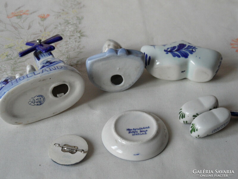 Holland porcelán dísztárgy ( 6 db.)