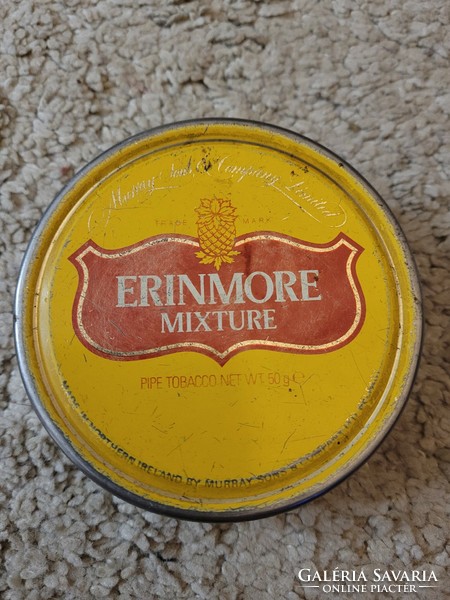 Old retro pipe tobacco metal box.