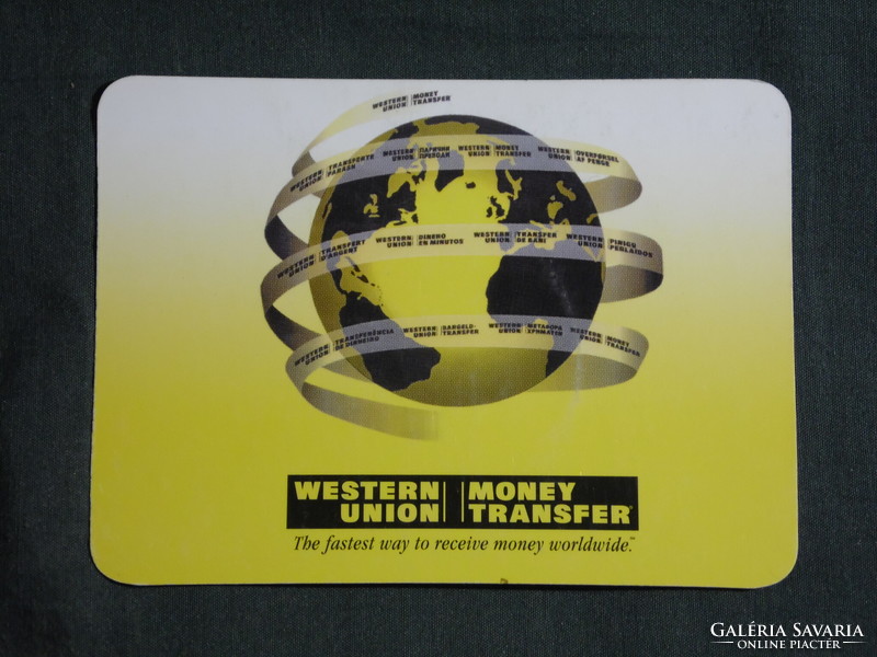 Card calendar, western union money changers, graphic artist, globe, 2004, (6)