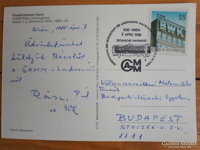 Futott képeslap: Hundertwasserhaus Bécs