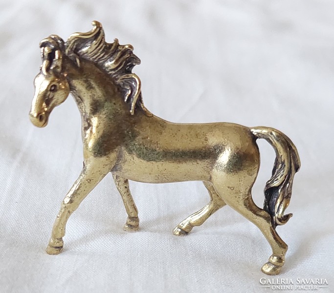 Miniature copper horse figurine