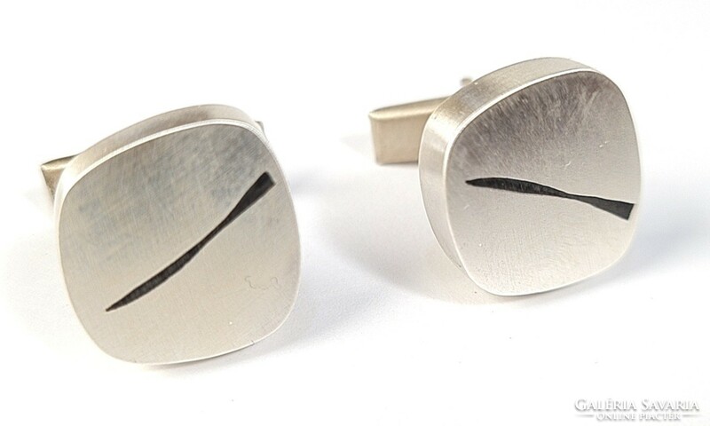 A pair of beautiful, vintage - elegant, art deco silver cufflinks