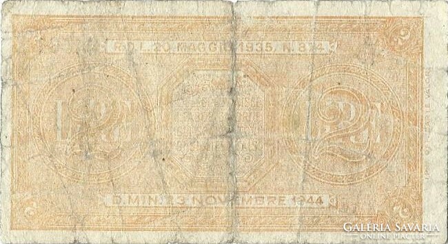 2 lire lira 1944 Olaszország 1.