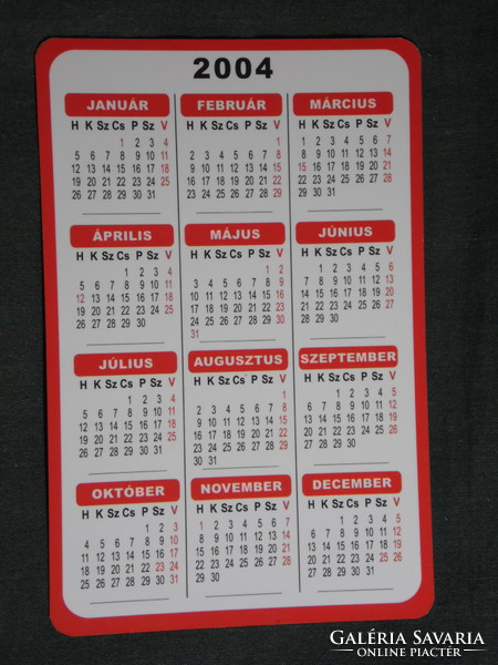 Card calendar, gold nugget jewelry stores, Pécs, earrings, 2004, (6)