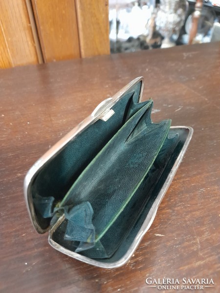 Old art deco silver 925 wallet, box. 85.6 Grams.