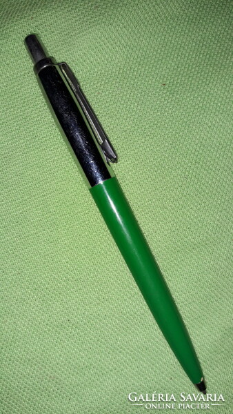 About 1980. Pevdi - Pax stationery manufacturer metal - plastic, silver - benetton green ballpoint pen according to the pictures