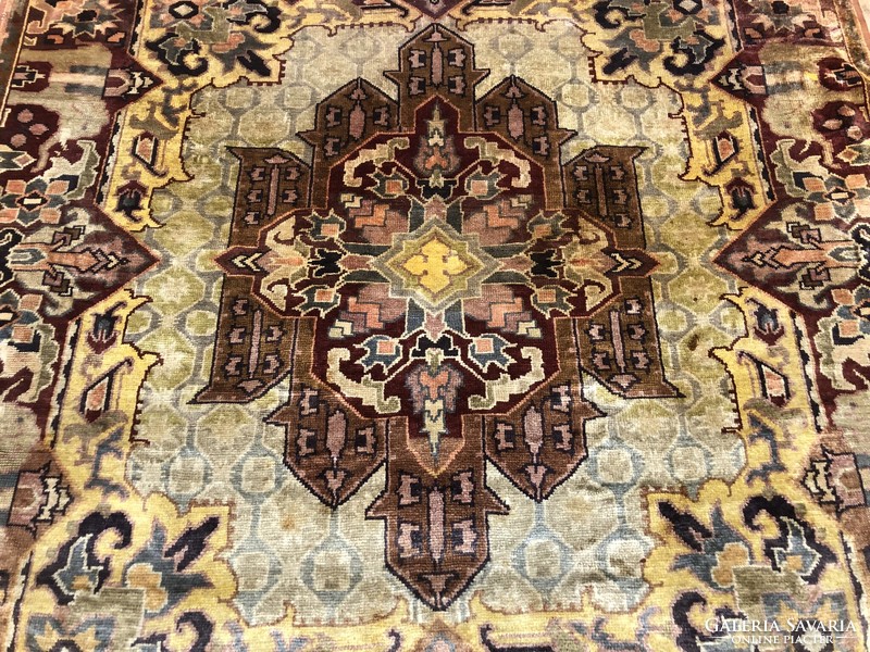 TÖRÖK kézi csomózású selyem PERZSA szőnyeg, 147 x 176 cm