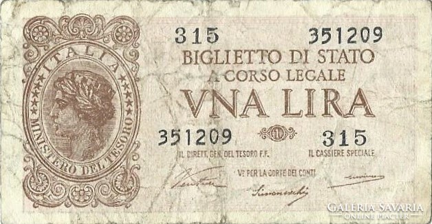 1 lira 1944 Olaszország 4.