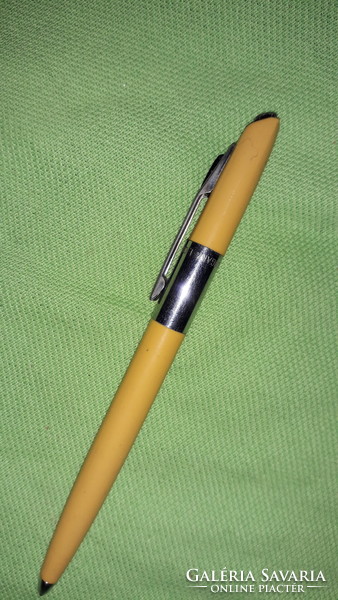 1975.Cca ico 70 stationery factory metal plastic, mustard yellow dual function ballpoint pen as shown in the pictures