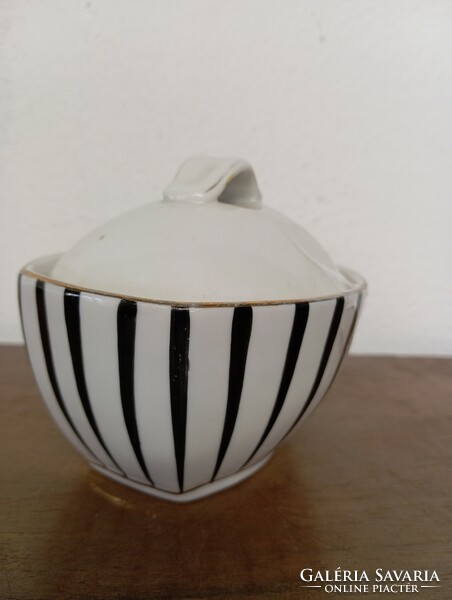 Retro Hungarian Ravenclaw porcelain. Black and white