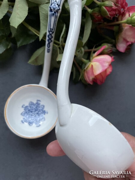 Antique porcelain and earthenware ladles