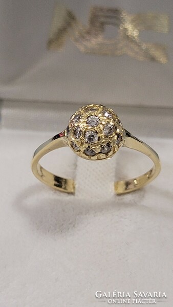 14 K arany női gyűrű 2,87 g