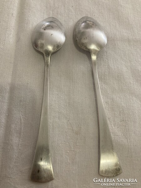 Pair of silver teaspoons / 800 delicacy