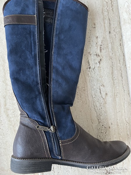 S.Oliver blue-brown long boots 40