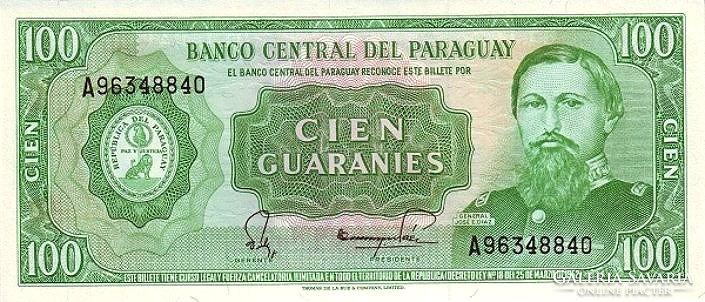 Paraguay 100 guaraní 1982 UNC